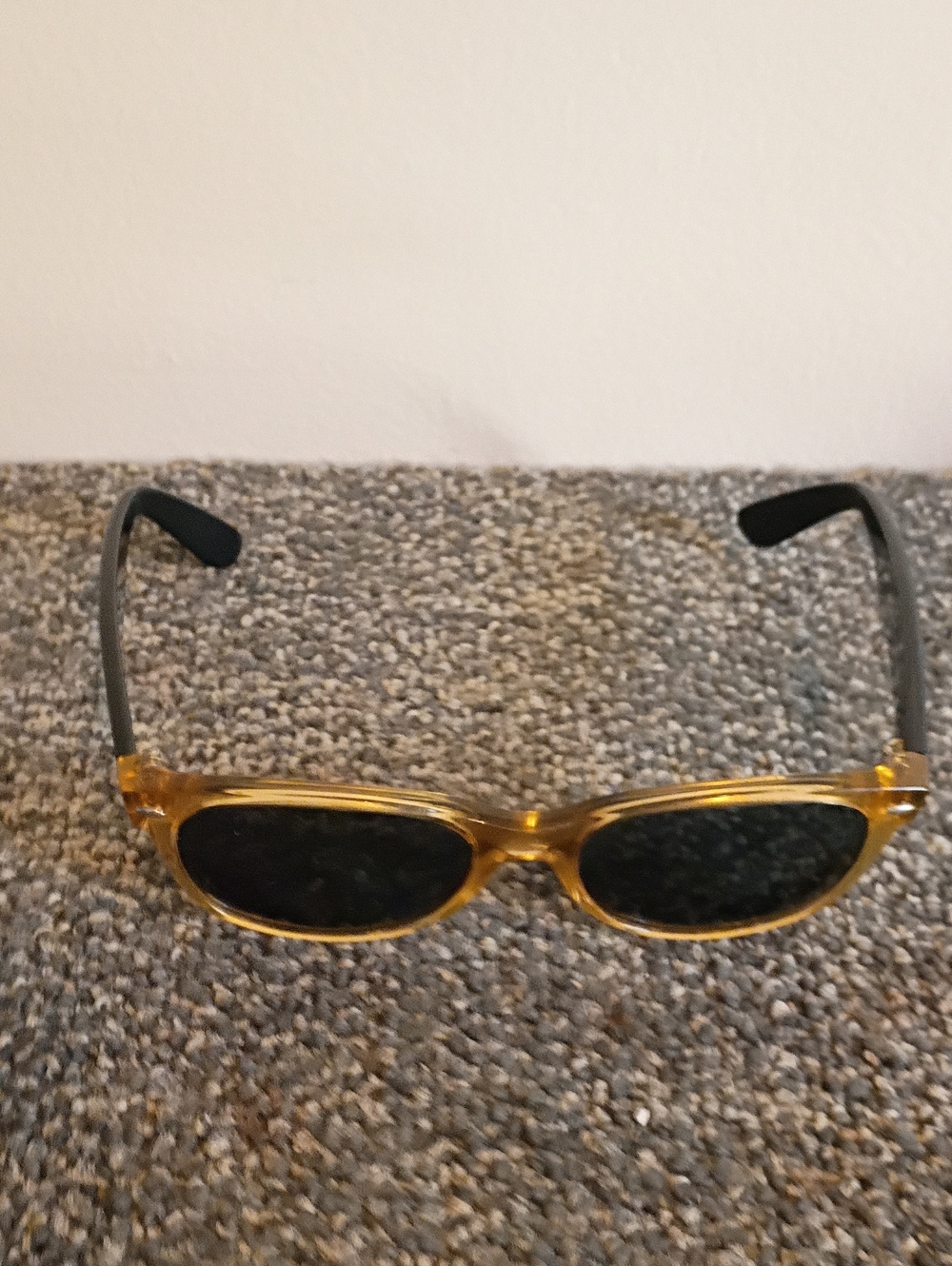 Ray-Ban Amber Frame Sunglasses with Black Lenses Frames ONLY
